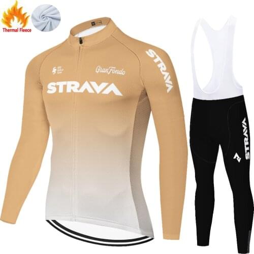 Strava Winter Thermal Fleece Мужская Roupa Uniforme Completo Estivo Masculino Jersey Maillot Ciclismo Hombre Cycling Equipment