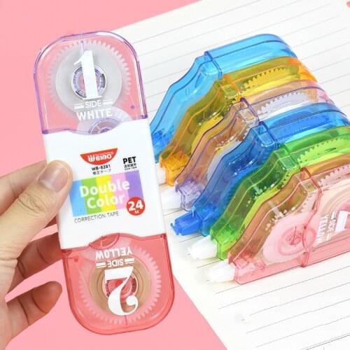 1 Box Double head Correction Tape Roller 5mx5mm White Sticker Tape Student Error Eraser Tape School Office Supplies Stationery