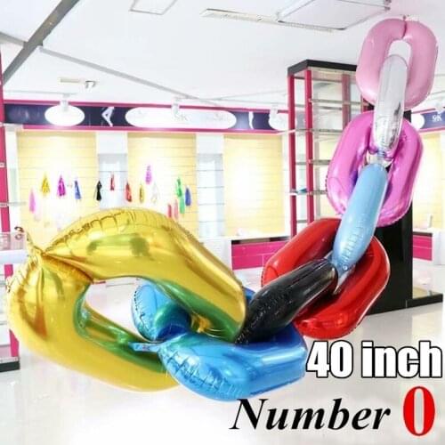1PC 40 inch Disco Dance Party Balloons Pink Blue Sliver Gold Red Chain Link Balloon Hipop Birthday Party Wedding Dance Floor