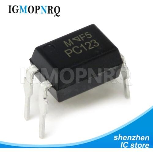 10PCS PC123 DIP4 Transistor output optocouplers Photocoupler Lead new