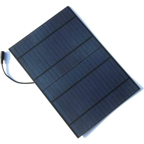 10W 18V Solar Cell Polycrystalline PET Solar Panel With Around 25CM Female Cord DIY Solar Charger 318*215*3MM Free Shipping