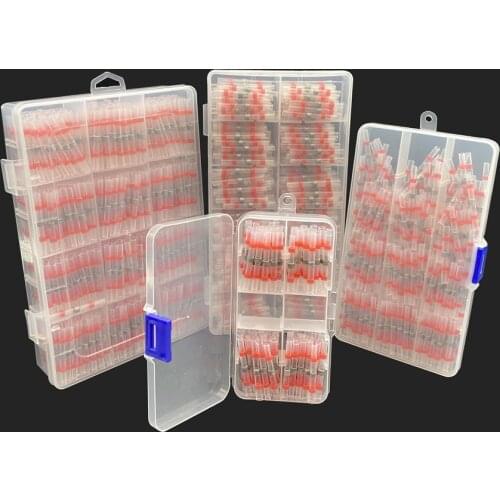 100-700pcs Solder Seal Wire Connectors - Heat Shrink Butt Connectors - Solder Kit - Automotive Marine Terminals Waterproof Red