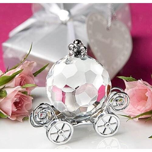 100pcs High Quality Choice Crystal Collection Cinderella Crystal Pumpkin Carriage wedding Favors