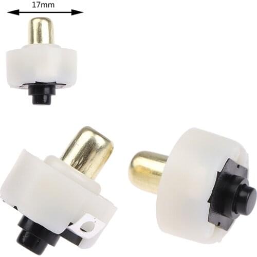 2pcs/lot Diameter 17mm LED Flashlight Push Button Switch ON/ OFF Electric Torch Tail Switch HOT