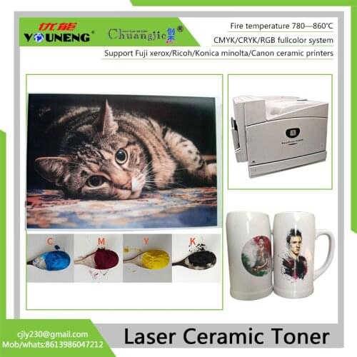 800 degree high temperature color ceramic toner powder Compatible For Ricoh and Xerox model vitrotype Print