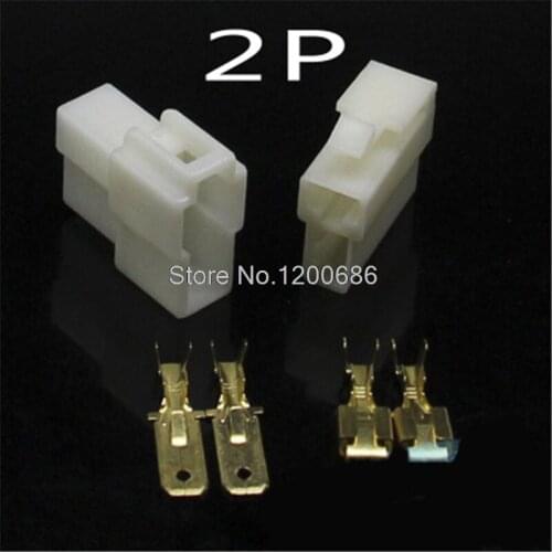 Automotive Connector Plug 6.3mm 2P Connector Male-Female Butt Plug connector