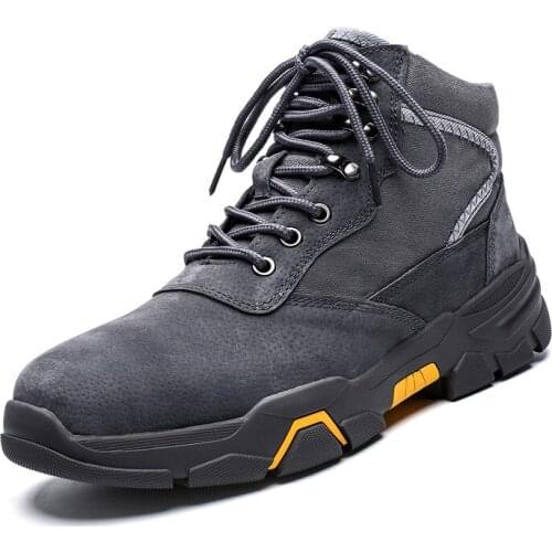 New Winter Martin Boots Men Casual Outdoor Walking Shoes Man Fashion Leather Ankle Bootie Waterproof Snow Shoes for Cold Weather
