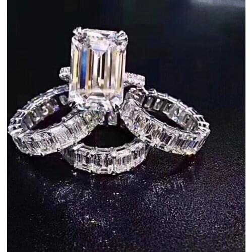 Choucong Fine Promise Ring 100% Real 925 sterling Silver AAAAA cz Statement Party Wedding Band Rings For Women Men Bijou Jewelry