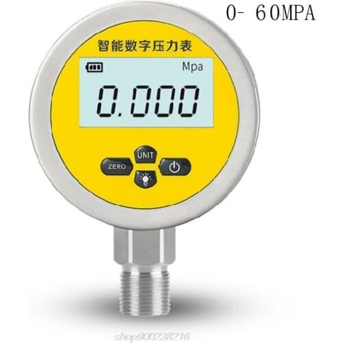 Digital Hydraulic Pressure Gauge 0-60MPa 5 Units 3.15" Dial 0-10000PSI Base Entry for Air Compressor Pipework J02 61 Dropship