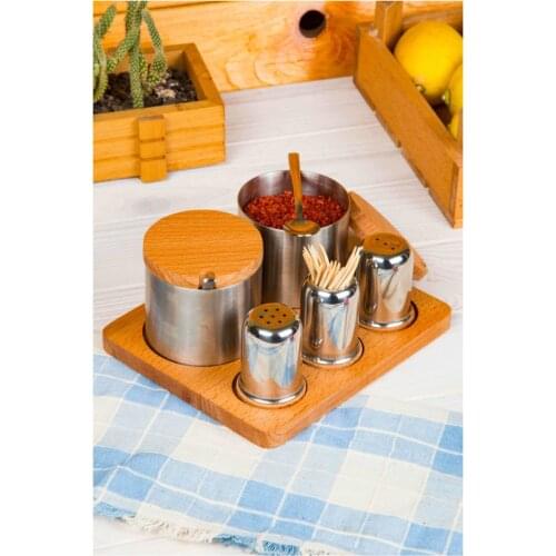 Storage Spice Jars Organizer Container Set of 8 Storage Cases With Wooden Stand Lid and Spoons Spice Sugar Rice Holder Bottles
