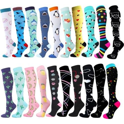 New Compression Socks Men Women Athletic 20-30 Mmhg Sports Best Graduated Nursing Socks Fit Running Flight Travel Outdoor Hiking