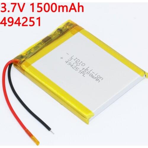 494251 3.7V 1500mah lithium polymer battery 4.2v for navigation GPS driving recorder batteries