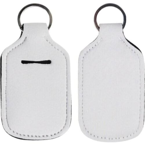 Neoprene sanitizer holder solid color can choose empty Travel Size Bottle with Keychain Holder for Soap Liquids LX3131
