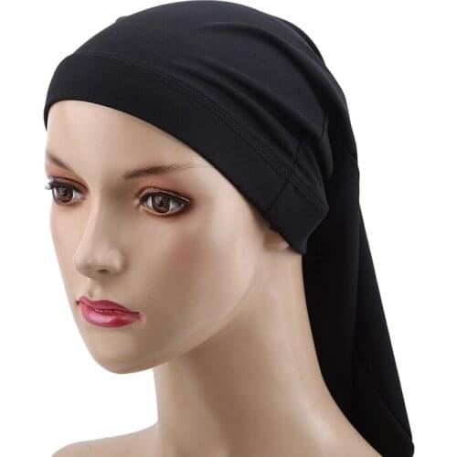 Newest Islamic Muslim Womens Head Scarf Cotton Underscarf Hijab Cover Headwrap Bonnet