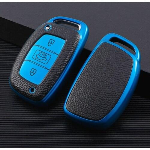 NEW Soft Car Key Cover For Hyundai IX25 IX35 Avante Verna Reina Mistra 2016 Smart Keychain Leather Style Remote Protector Case