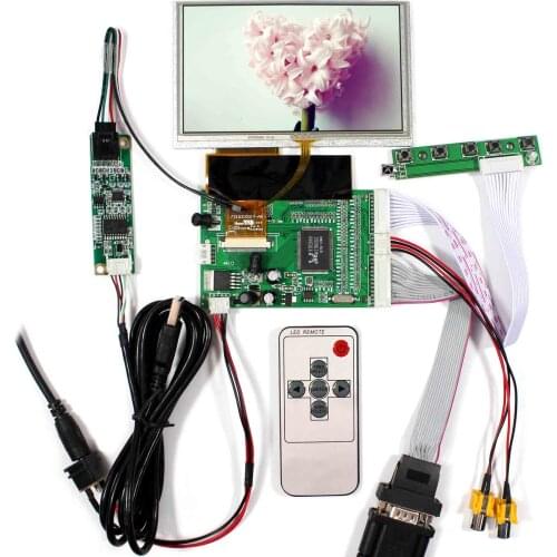 VGA+2AV LCD Controller Board VS-TY40-V1 With 5inch 800x480 HSD050IDW1 LCD Touch Panel
