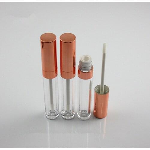 6ML 10/30/50 pcs Empty Lip Gloss Bottle,Gold cap DIY Plastic Lipgloss Tube,Beauty cosmetic packing container