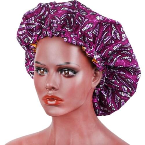 Extra Large African Print Bonnet Satin Lined Bonnets Women Sleep Night Cap