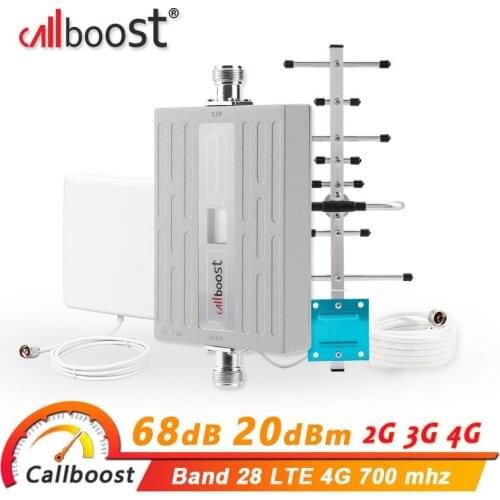 Callboost LTE cellular amplifier 4g 700 signal booster mobile phone network band 28 repeater antenna 4g mobile repeater FR,DE