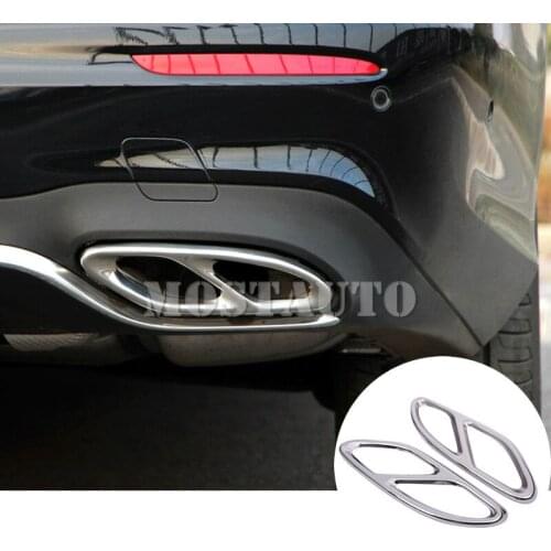 For Benz E Class W213 S213 Rear Exhaust Muffler Tail Pipe Cover 2016-2018 2pcs Car Accessories Interior Car Decor Car Trim