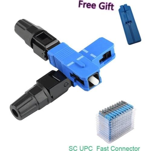 Free Shipping FTTH SC UPC Single-Mode Fiber Optic SC Quick Connector FTTH Fiber Optic Fast Connector SC Connector