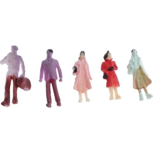 100pcs Painted Model Train People Figures 1:100 Scale HO N TT - Perfect for Layout or Diorama