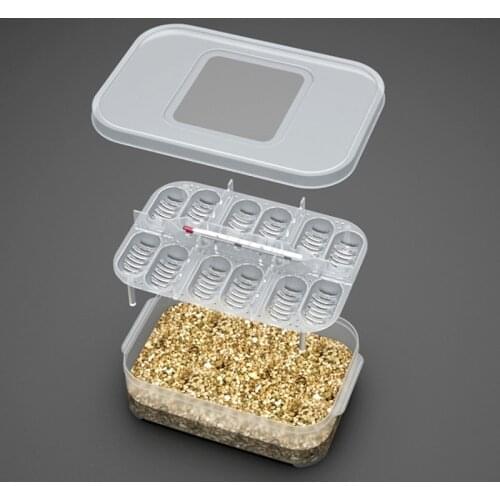 12 Reptile Egg Incubator Tray Thermometer DIY Incubation Gecko Lizard Snake Incubator