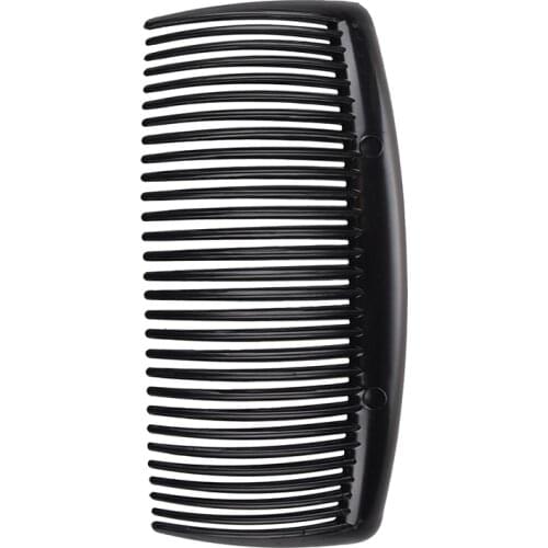 2 Pcs Black Plastic Comb Hair Clip Clamp for Ladies