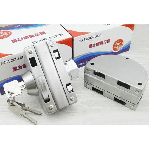 Folder Lock Central Glass Door Frameless Locks (3 Computer Keys)