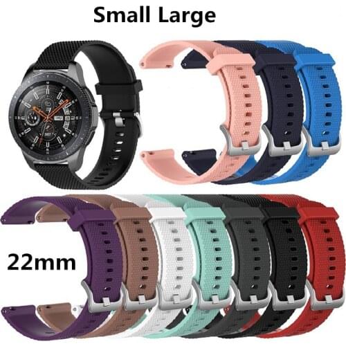 22mm Quick Release Silicone Watch Band For Samsung Galaxy Watch 46mm Gear S3 for Ticwatch Pro Smart Watch Small Large 9.26