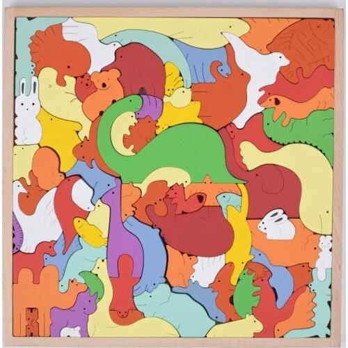 Wooden 3d Puzzles Montessori Materials Educational Childrens Toys Animals Jigsaw Puzzle Board Games Kids Bricks Learning Toy