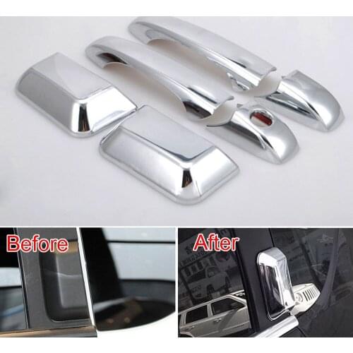 For 07-16 Jeep Compass Chromium ABS Car Auto Door Handle Cover Catch Molding Trim Anti-scratch Exterior Car Styling Accessories