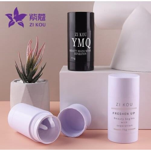 Fragrance Bottle Rotatable Remover Deodorant 75ml AS Material Cylindrical Clean Makeup Tube Stick Sunscreen Packaging Material