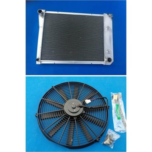 3 Rows New Aluminum Radiator & 2*fan For Chevy Nova PRO 1968-1974 1968 1969 1970 1971 1972 1973 1974
