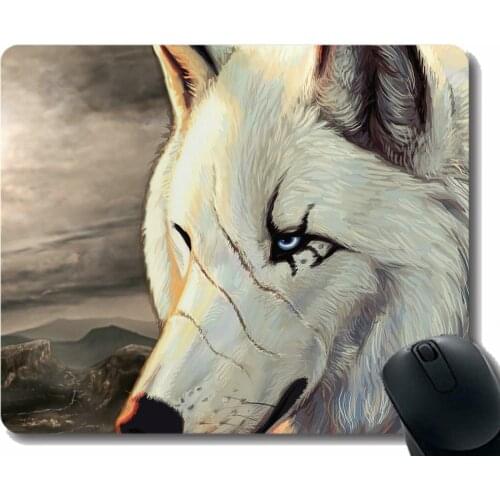 Gaming Mouse Mat,Animal wolf university Gaming Mousepad Mat