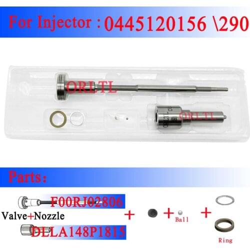 ORLTL Spare Parts Overhaul Kits DLLA148P1815 (0433172108), Injector Valve F00RJ02806 For YuChai 0445120156 0445120290