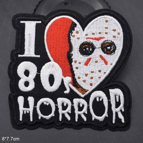 Scream Horror Team Bus Childs Play Bride of Chucky Scary Movie Jason Freddy Iron On Embroidered Clothes Patches For Clothing