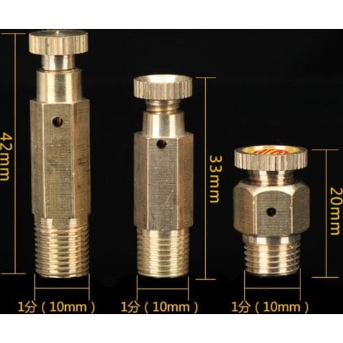 5PCS Brass Heating Plate Air Vent Exhaust Valve 1/8"(10MM) Male Heat Exchanger