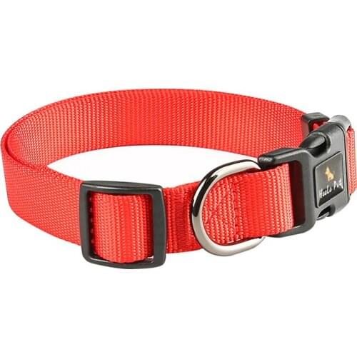 Nylon Sturdy Dog Collar Adjustable Durable Quick Release Safety Locked Buckle Pet Collar For Small Medium Large Dogs