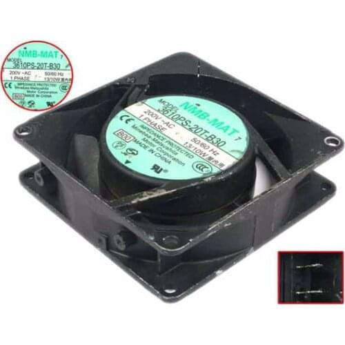 NMB-MAT 3610PS-20T-B30 B00 AC 200V 13/10W 90X90X25mm Server Cooling Fan