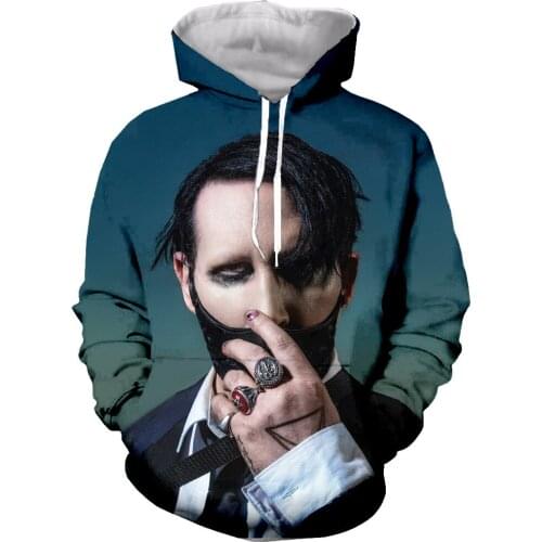 Marilyn Manson Funny New Fashion Long Sleeves 3D Printed Hoodies/Sweatshirts/Jacket/Men/women Dropshipping