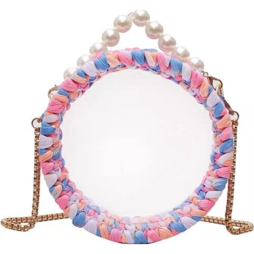 New Arrive Acrylic transparent bag ,Hand-knitted Bag ,Crochet Wool Diy Material Bag