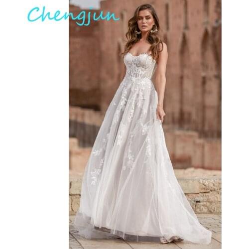Chengjun New Arrival Modern Summer Bridal A Line Wedding Dress