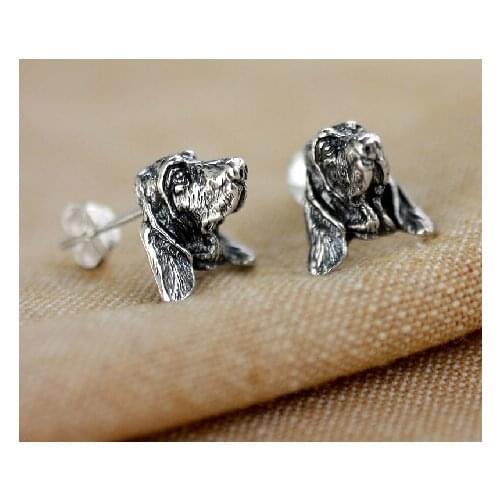 Wholesale Retro Dachshund Dog Earrings Playful Animals Earrings Pet Earrings-12Pairs/Lot