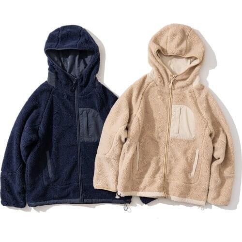 Autumn Winter Thick Warm Cotton Padded Jackets Men and Women Casual Loose Hooded Outerwear Lamb Wool Coats Fashion Couple Tops