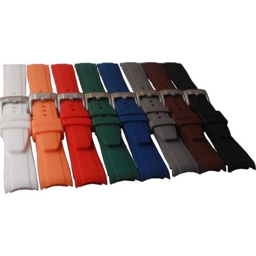 18mm 20mm 22mm Silicone Watch Strap Colorful Waterproof Watchband for Role Daytona GMT Submariner DEEPSEA OYSTERFLEX Watch Black