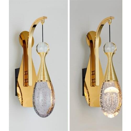 Nordic Modern Luxury Crystal Wall Lamps Living Room Wall Decor Jellyfish Wall Lights Corridor Aisles Wall Sconce Light Fixtures