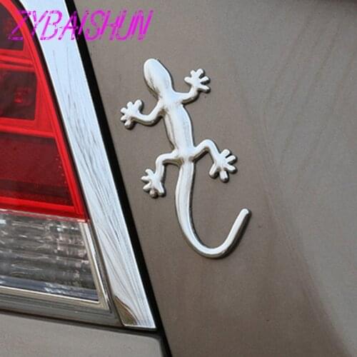 Stickers for car Fashion 2017 gecko Lizard quattero 3D made of metal auto motorcycle Logo emblem styling badge
