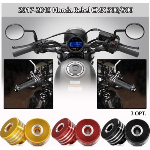 Handle Bar End Plug For 2017 2018 2019 HONDA Rebel CMX 300 500 CMX500 CMX300 Handlebar Grips Slider Cap Cover Motorcycle Parts