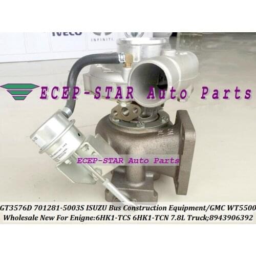 Turbo GT3576D 701281 701281-5003S 8943906392 For ISUZU Truck Bus Construction Equipment For GMC WT5500 6HK1-TCS 6HK1-TCN 7.8L